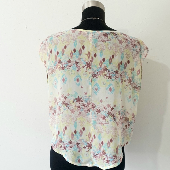 Decree Sheer Blouse Crop Top - Picture 5 of 10